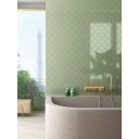 Pescara Ceramic Green Fan Tile 150x134mm