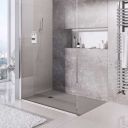 Peoria Grey Slate Effect Rectangle Shower Tray 1600x700mm