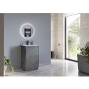 Odion Concrete Floor Standing Vanity Unit with White Basin 500mm