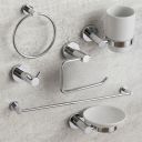 Round Chrome 6-Piece Bathroom Accessory Set
