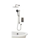 Aqualisa S1 Gunmetal Smart Digital Shower Triple Outlet (Slide Rail Kit with Bath Filler and Fixed Wall Head) Gravity Pumped