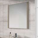Esk Textured Stone Grey Frame Mirror 600x600mm