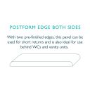 Vero Waterproof Postform Shower Wall Panel Edge Type Information
