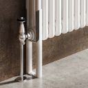 Upton White Double Horizontal Column Radiator 600x1190mm
