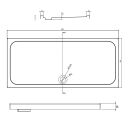 Low Profile Rectangle Shower Tray 1800x800mm Spec Drawing