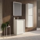 Serena Gloss White Floor Standing Vanity Unit with Ceramic Basin - 500mm