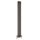 Clement Raw Metal Triple Vertical Column Radiator - 1800x200mm