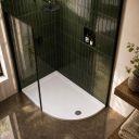 Kstone Left Hand Offset Quadrant Shower Tray 1200x800mm KSQ12080LH
