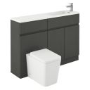 Hudson Charcoal Combination Vanity Basin & WC Unit 1200mm