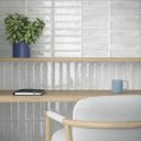 Babylon Silver Gloss Ceramic Brick Tile 246x60mm