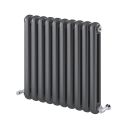 Etam Grey Horizontal Column Radiator 600x622mm