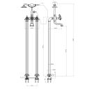 Adonis Chrome Floor Standing Bath Shower Mixer Tap