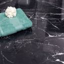 Glacier Black Marble Gloss Porcelain Tile 900x900mm