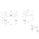 Sora Bath Filler Tap dimensions