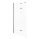 Royle Nickel Wetroom Shower Screen with Hinged Panel 700mm