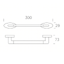 Tear Chrome Towel Rail 300mm