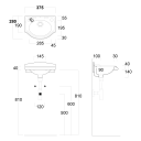 Alaric Wall Hung Wash Basin In Gloss White spec