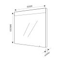 Mosta Motion Sensor Illuminated LED Bathroom Mirror 600x600mm Dimension Drawing