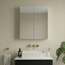 Neon Double Door Mirrored Wall Cabinet 600x703mm