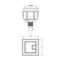 Apache Square Dual Flush Button for Concealed Cistern Spec Drawing