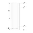 Soar Ribbed White WC Unit dimensions 2