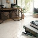 Bergamo White Porcelain Hexagon Tile - 150x130mm