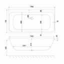 Carron Profile Double Ended Carronite Bath 1600x800mm