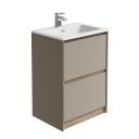 Newbury Floor Standing Vanity Unit in French Grey & Sawn Oak - 600mm