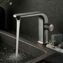 Atmospheric lifestyle image of the Manisa Gunmetal Basin Mono Tap