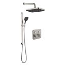 Flint Double Outlet Concealed Valve Shower Pack with Slide Rail & Showerhead - Brushed Nickel
