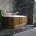 Wish Ribbed Front Bath Panel in Walnut