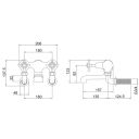 Burlington Claremont Chrome Wall Mounted Bath Filler Tap