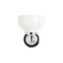 Burlington Round Light with Chrome Base & Opal Glass Cup Shade