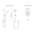 Aqualisa Hugo Smart Digital Shower Exposed with Adjustable & Fixed Ceiling Head HP/Combi