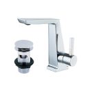 Cacia Chrome Basin Mixer Tap & Waste