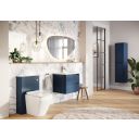 Ellis Royal Blue Wall Hung Tall Bathroom Storage Unit