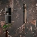 Flint Brushed Bronze Square Shower Slide Rail Kit