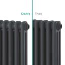 Upton Grey Double Vertical Column Radiator 1800x470mm