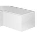 White Acrylic L-Shape End Bath Panel 700mm