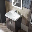 Tavistock Compass Gloss Clay Floor Standing Vanity Unit with Ceramic Basin 600mm
