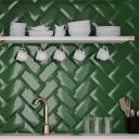 Metro Green Ceramic Brick Tile 100x200mm