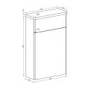 Ellis WC Unit in Forest Green Spec Drawing