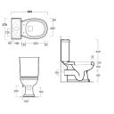 Alaric Traditional Close Coupled Toilet Spec Drawing