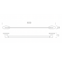 Tear Chrome Towel Rail 600mm