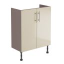 Surrey Mussel Gloss Double Door Fitted Furniture Unit 600mm