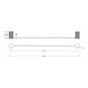 Moray Satin Bronze Knurled Towel Rail