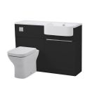 Tavistock Match Gloss Clay Right Hand Combination Vanity Basin & WC Unit 1200mm