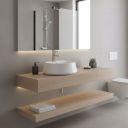 Melfi White Round Countertop Basin