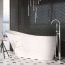 Modern roomset showcasing the Sandhurst Freestanding Acrylic Bath 1680x730mm