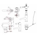 Burlington Chelsea Chrome Straight Basin Mixer Tap with Pop Up Waste